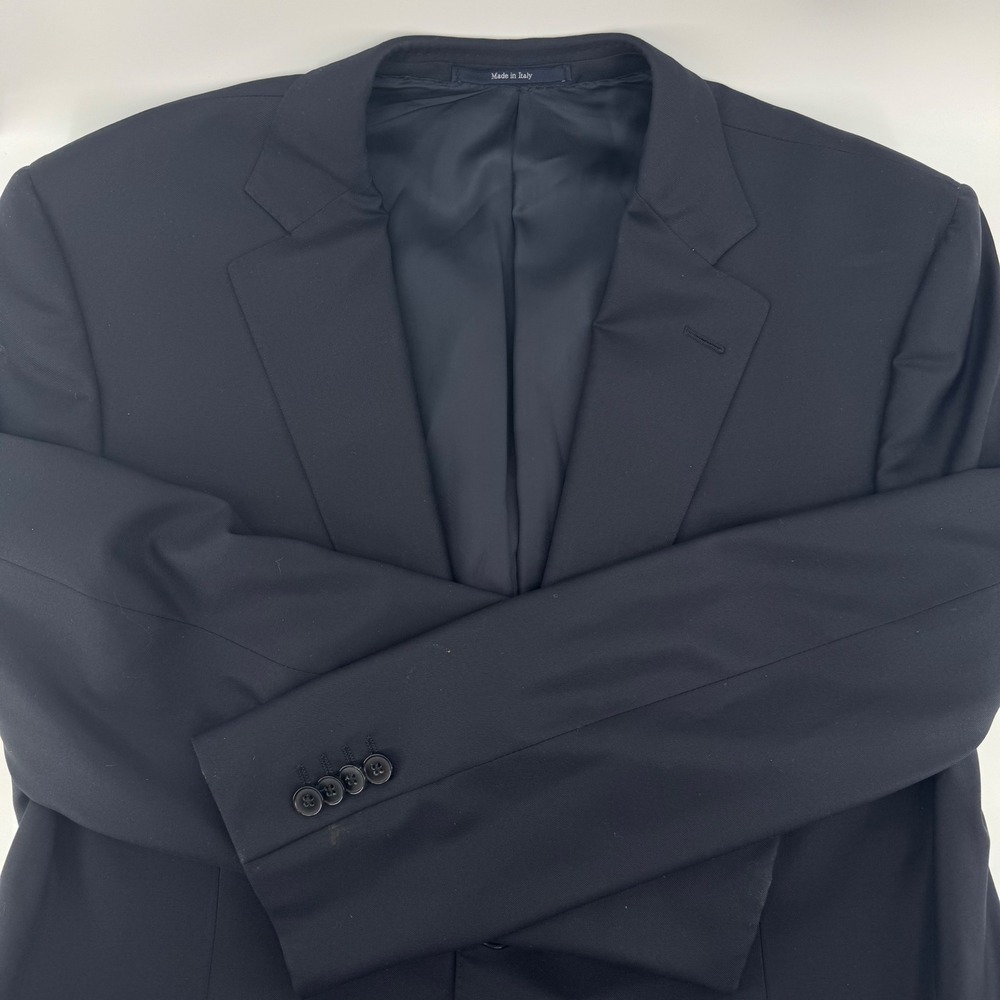 Ermenegildo Zegna Navy Blue 100% Wool Fit Roma Blazer Jacket Made in Italy 52R